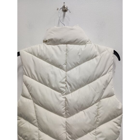 Cole Haan Signature Womens Puffer Vest Size Small Ivory Quilted Outdoor Full Zip - Picture 8 of 8
